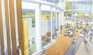 Graphic rendering of the proposed Oval building