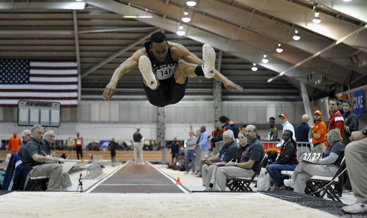 Senior Jonathan Addison has the top long jump of any college athlete in the nation this year and an invitation to the U.S. Olympic Trials in July. Next week, he will graduate with a degree in industrial engineering.