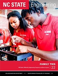 Cover of Fall/Winter of NC State Engineering Alumni magazine.