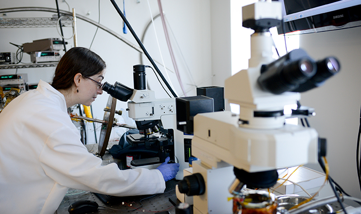 Researcher in the lab