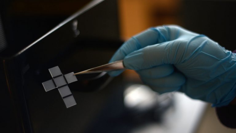 Students work in the lab of Dr. Michael Dickey. Photo by Marc Hall