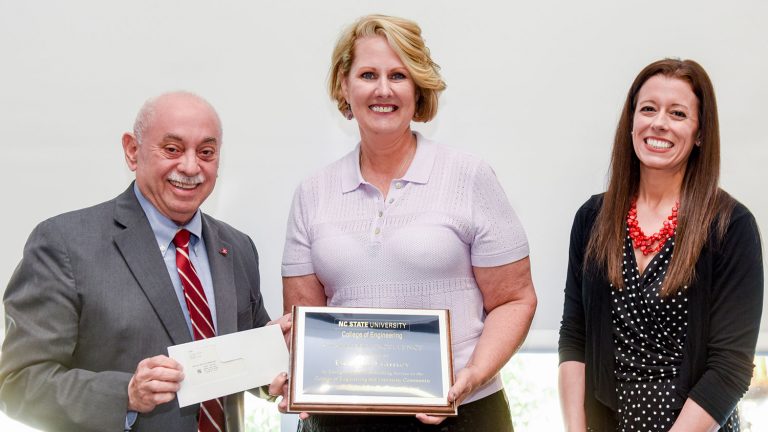Dr. Louis Martin-Vega, Brenda Gainey, and Meghan Metcalfe