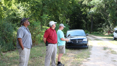 Garey Roberson (center) joined by members of his precision ag team.