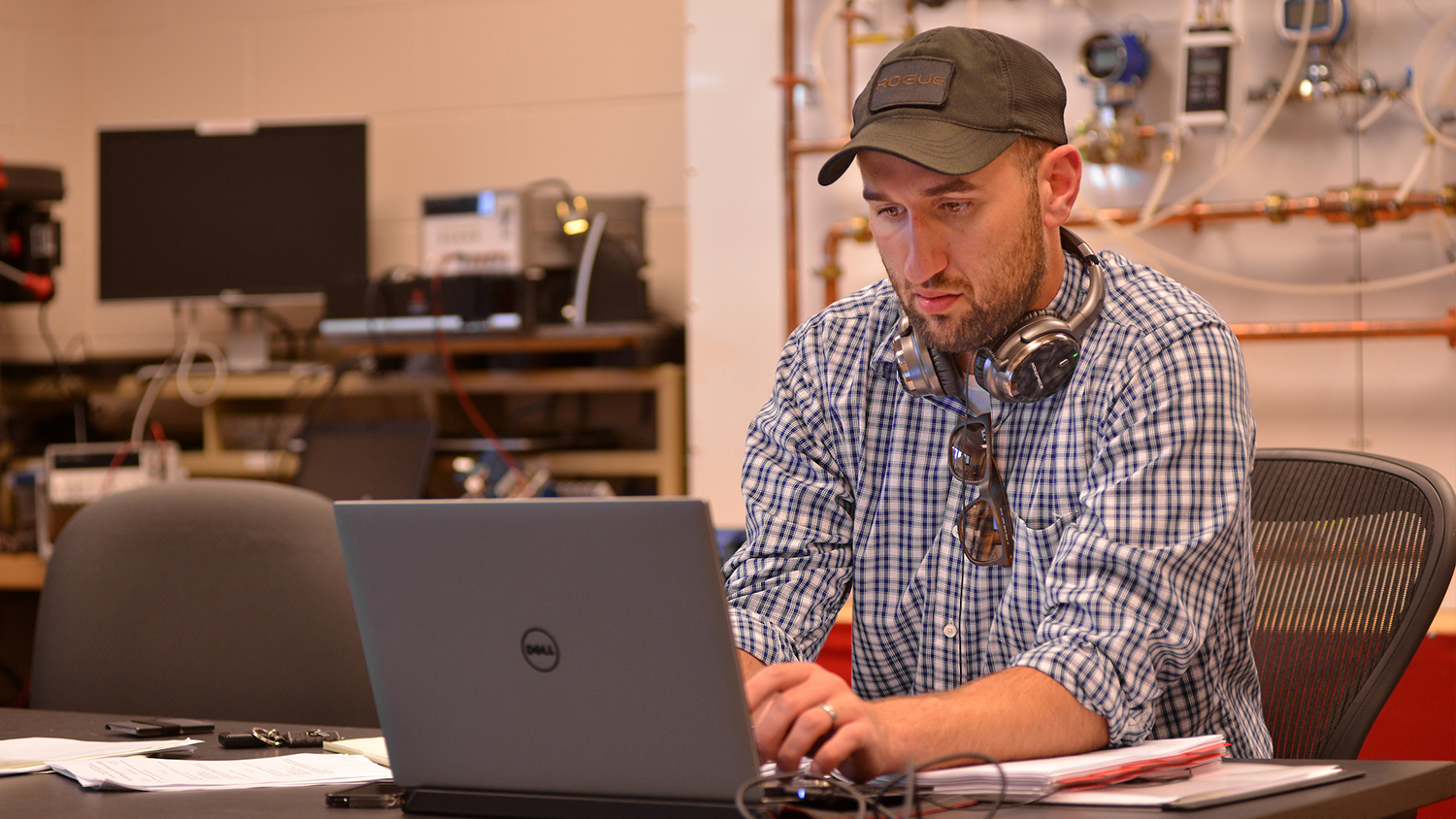 student at computer