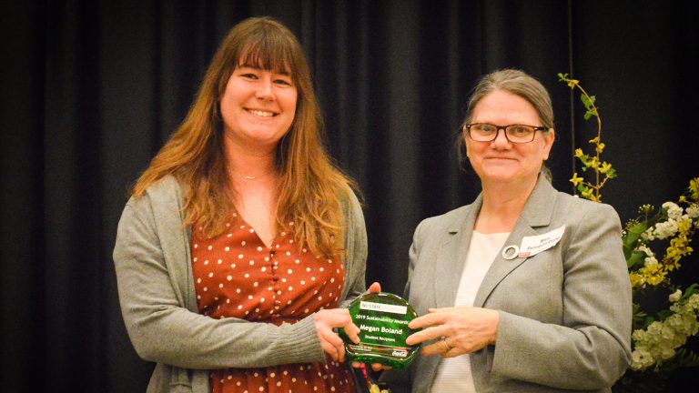 Meghan Boland receives 2019 Sustainability Award.