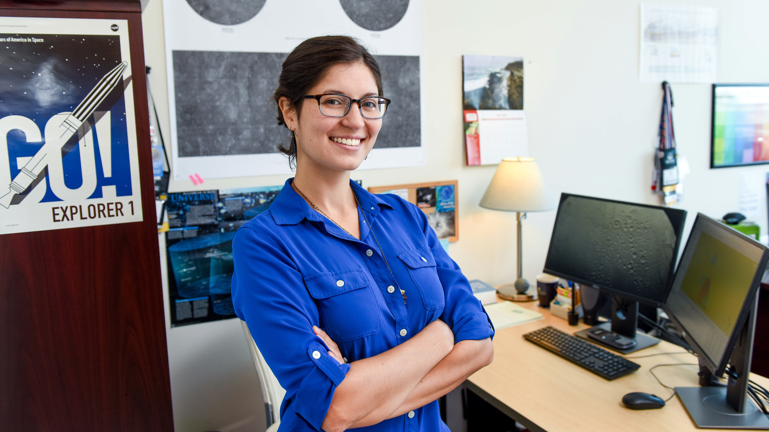 NC State graduate student Mallory Kinczyk in her office on campus.