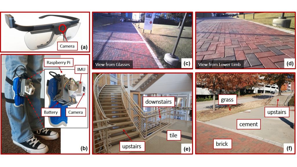 photos of glasses and video equipment, as well as different types of terrain