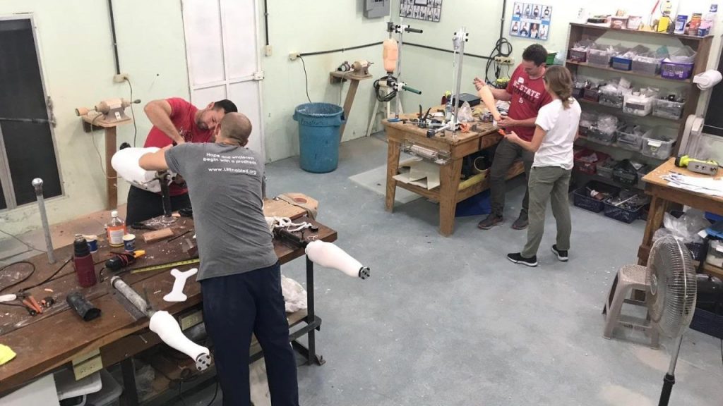 In a Guatemalan workshop, OpenGait fabricates traditional prosthetics for above-the-knee amputees
