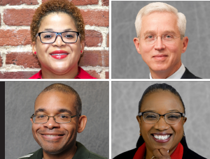 TOP, LEFT TO RIGHT, ANGELITHA DANIEL, DR. DOUGLAS REEVES. BOTTOM, LEFT TO RIGHT, DR. JOEL DUCOSTE, DR. CHRISTINE GRANT.