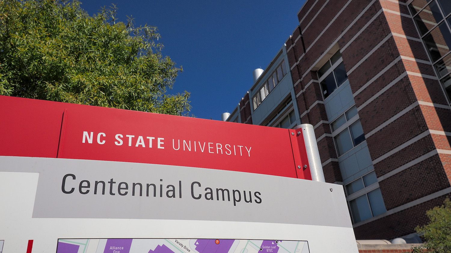 Centennial Campus sign and map