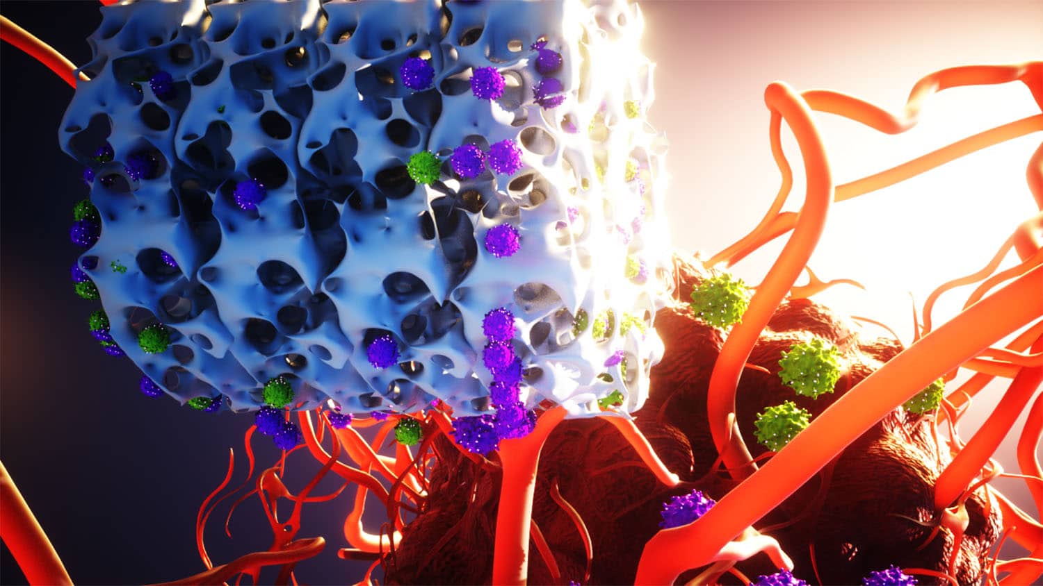 Artist rendering of CAR-T cells.