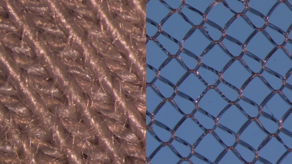 Composite image of closeup images of textile weaves.