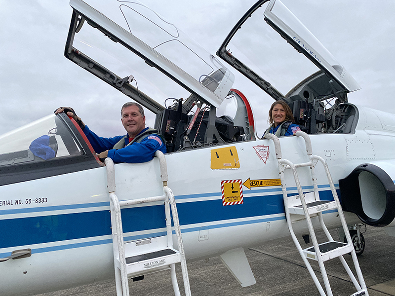 Kingery with fellow NC State engineering graduate and Astronaut Scholar Christina Koch during a training mission.