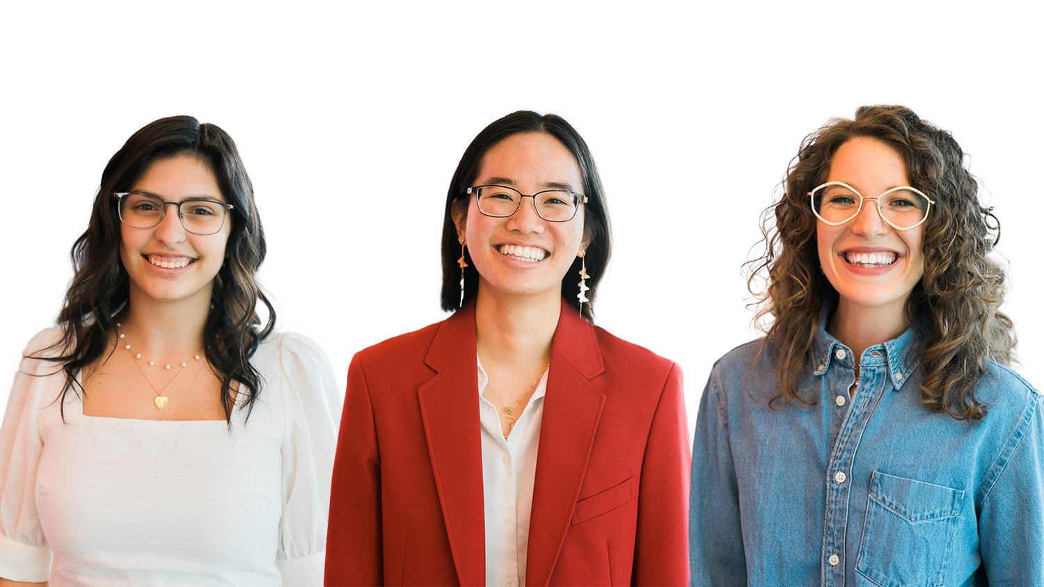 Left to right, Elizabeth Beese, Minh-Thu Dinh and Rachel Raineri.