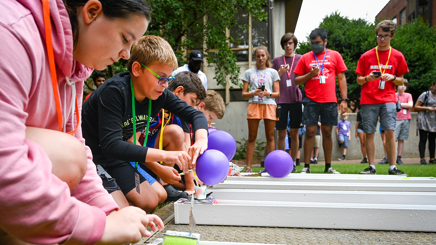 Summer camp students participate in competition.