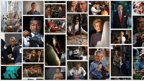 scrolling gif of photo collage of individual faculty members