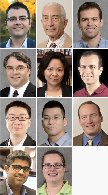 Top, Left To Right, Drs. Aydin Aysu, Mohamed Bourham, Douglas Call, H. Christopher Frey, Hsiao-Ying Shadow Huang, Naji Husseini, Fanxing Li, Jun Liu, Steve Shannon, Rohan Shirwaiker, And Elena Veety.