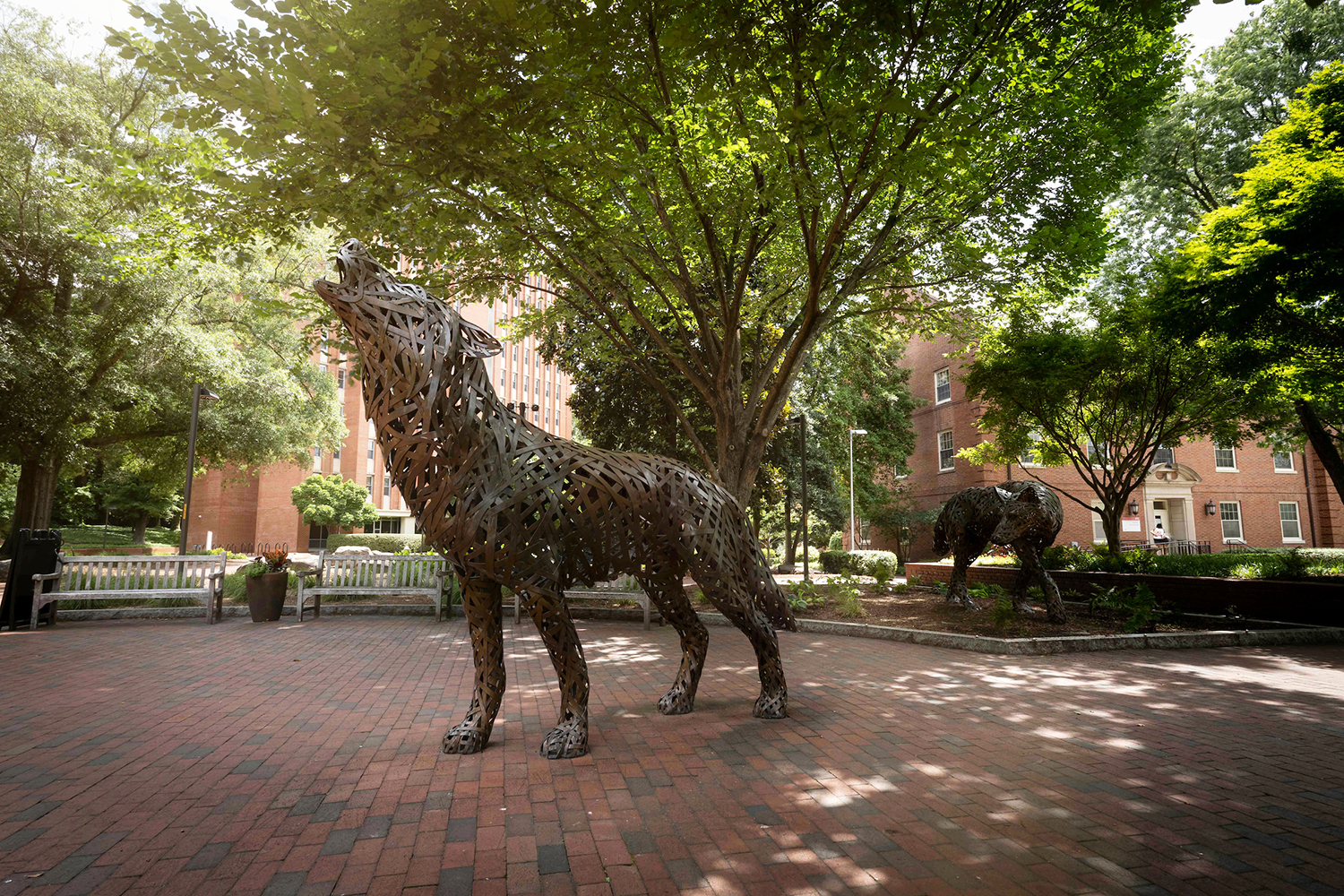 wolf statues